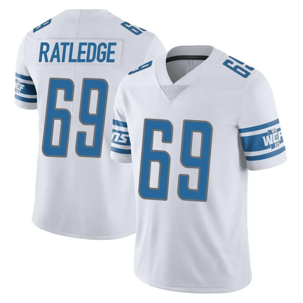 Choea D.Lions #69 Tate Ratledge Player White Limited Vapor Untouchable Home Game Stitched Jerseys