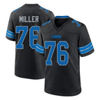 Choea D.Lions #76 Blake Miller Player Black Alternate Home Game Stitched Jerseys