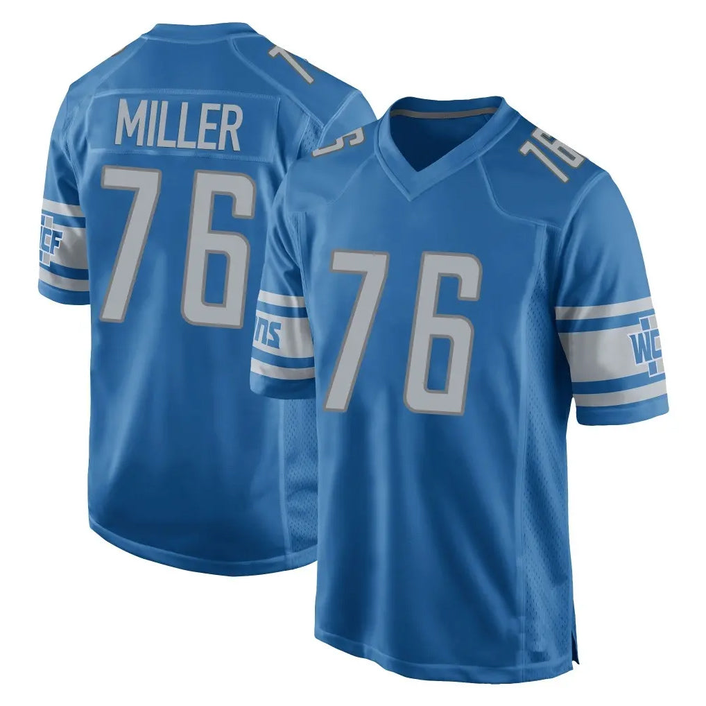 Choea D.Lions #76 Blake Miller Player Blue Home Game Stitched Jerseys