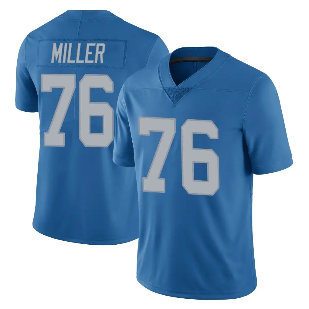 Choea D.Lions #76 Blake Miller Player Blue Limited Throwback Vapor Untouchable Stitched Jerseys