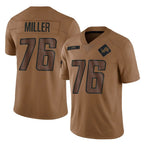 Choea D.Lions #76 Blake Miller Player Brown Salute To Service Limited Stitched Jerseys