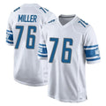 Choea D.Lions #76 Blake Miller Player White Home Game Stitched Jerseys