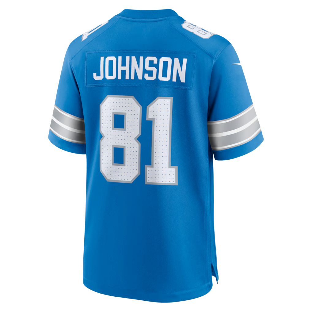 Choea D.Lions #81 Calvin Johnson Blue Team Retired Game Stitched Jerseys