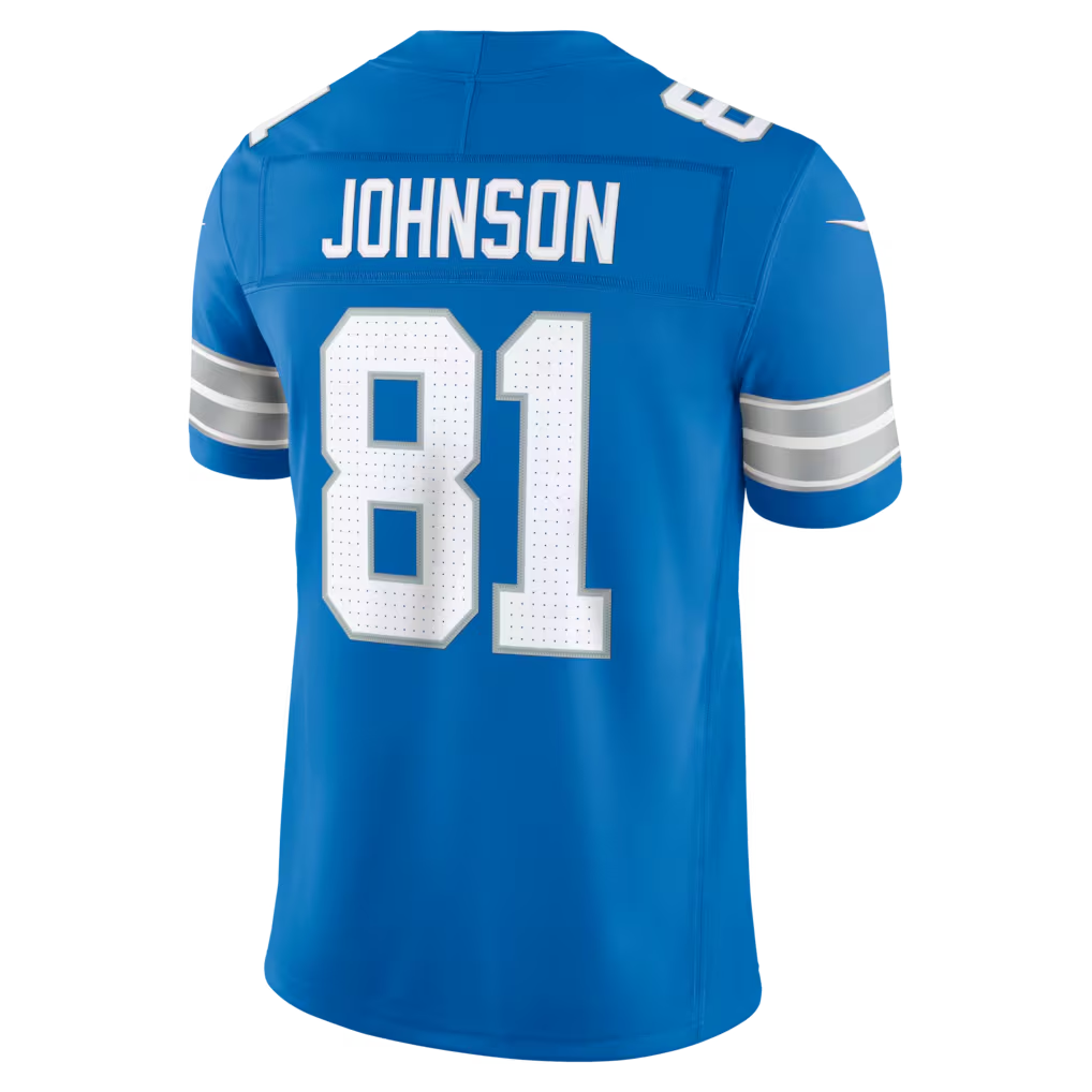 Choea D.Lions #81 Calvin Johnson Blue Vapor F.U.S.E. Stitched Retired Limited Stitched Jerseys