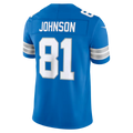 Choea D.Lions #81 Calvin Johnson Blue Vapor F.U.S.E. Stitched Retired Limited Stitched Jerseys