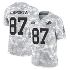 Choea D.Lions #87 Sam LaPorta Player Arctic Camo Salute To Service Limited Stitched Jerseys