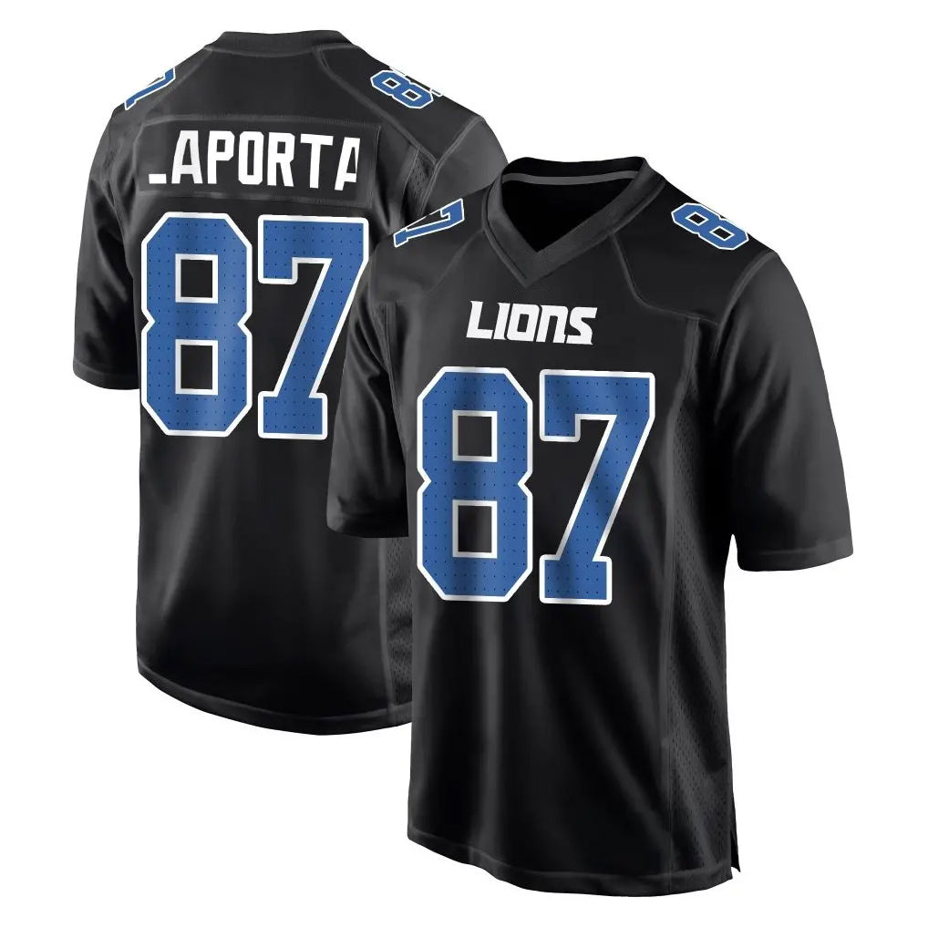 Choea D.Lions #87 Sam LaPorta Player Black Fashion Home Game Stitched Jerseys