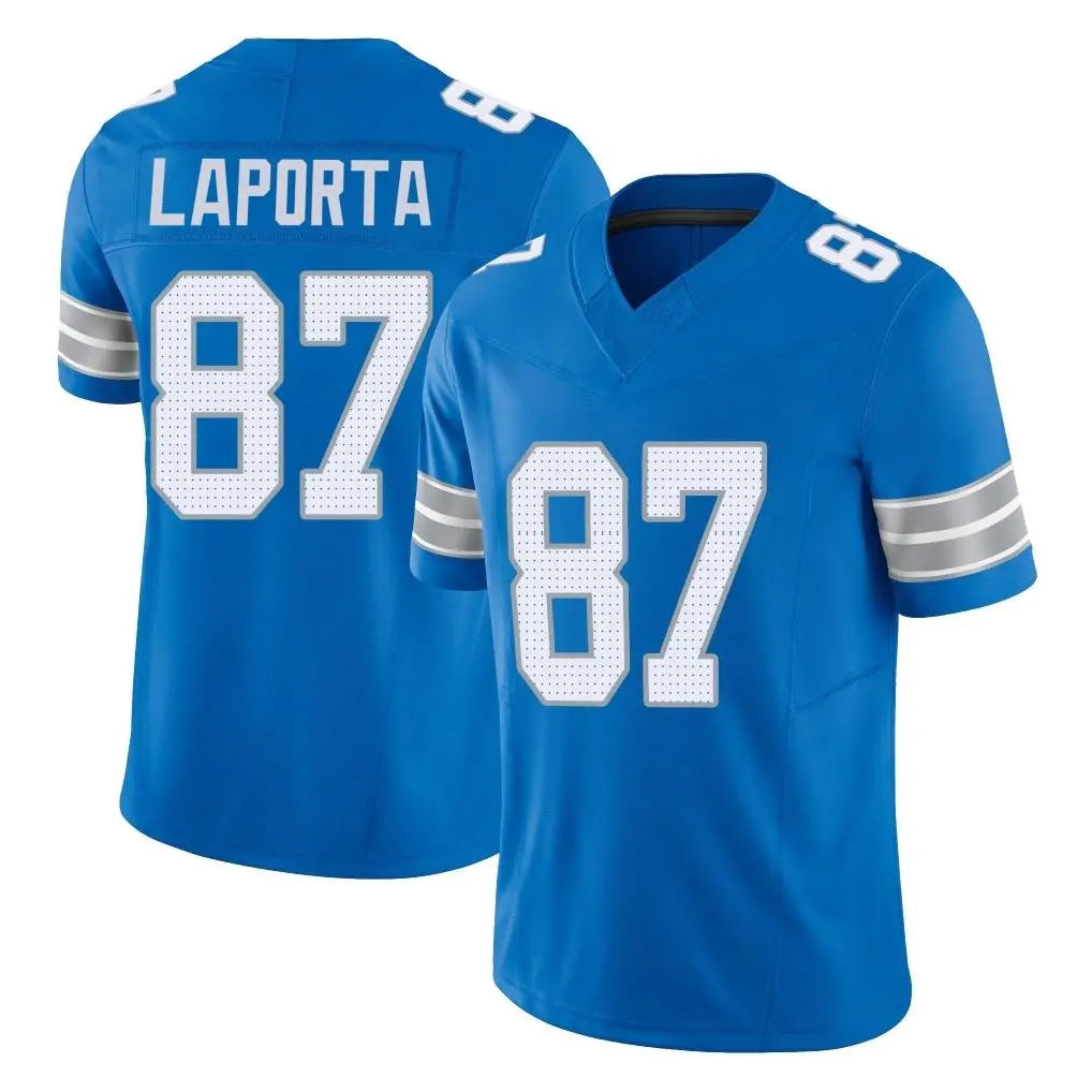 Choea D.Lions #87 Sam LaPorta Player Blue Limited Vapor F.U.S.E. Alternate Home Game Stitched Jerseys