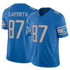 Choea D.Lions #87 Sam LaPorta Player Blue Vapor F.U.S.E. Limited Home Game Stitched Jerseys