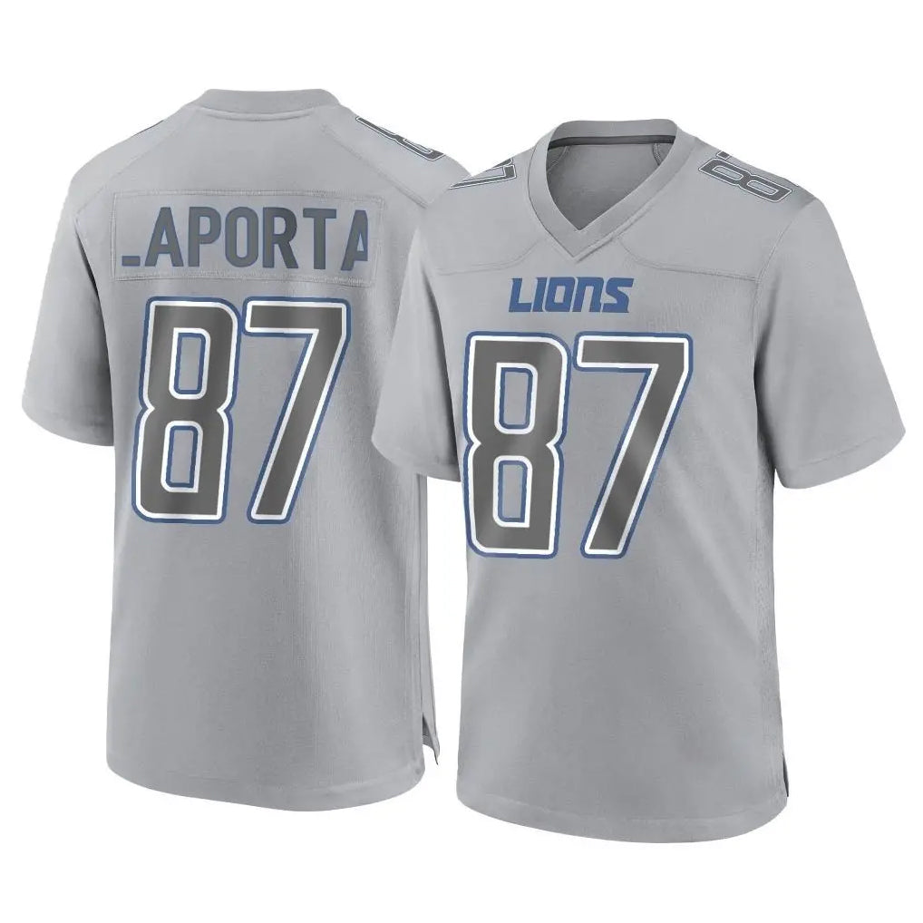 Choea D.Lions #87 Sam LaPorta Player Gray Atmosphere Fashion Home Game Stitched Jerseys