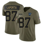 Choea D.Lions #87 Sam LaPorta Player Olive 2025 Salute To Service Limited Home Game Stitched Jerseys