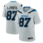 Choea D.Lions #87 Sam LaPorta Silver 2026 Rivalries Collection Game Stitched Jerseys