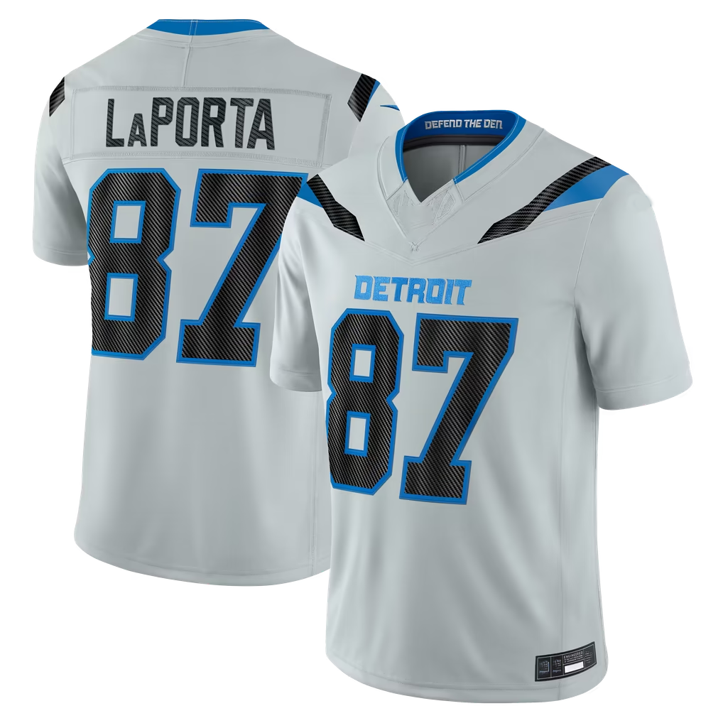 Choea D.Lions #87 Sam LaPorta Silver 2026 Rivalries Collection Limited Stitched Jerseys