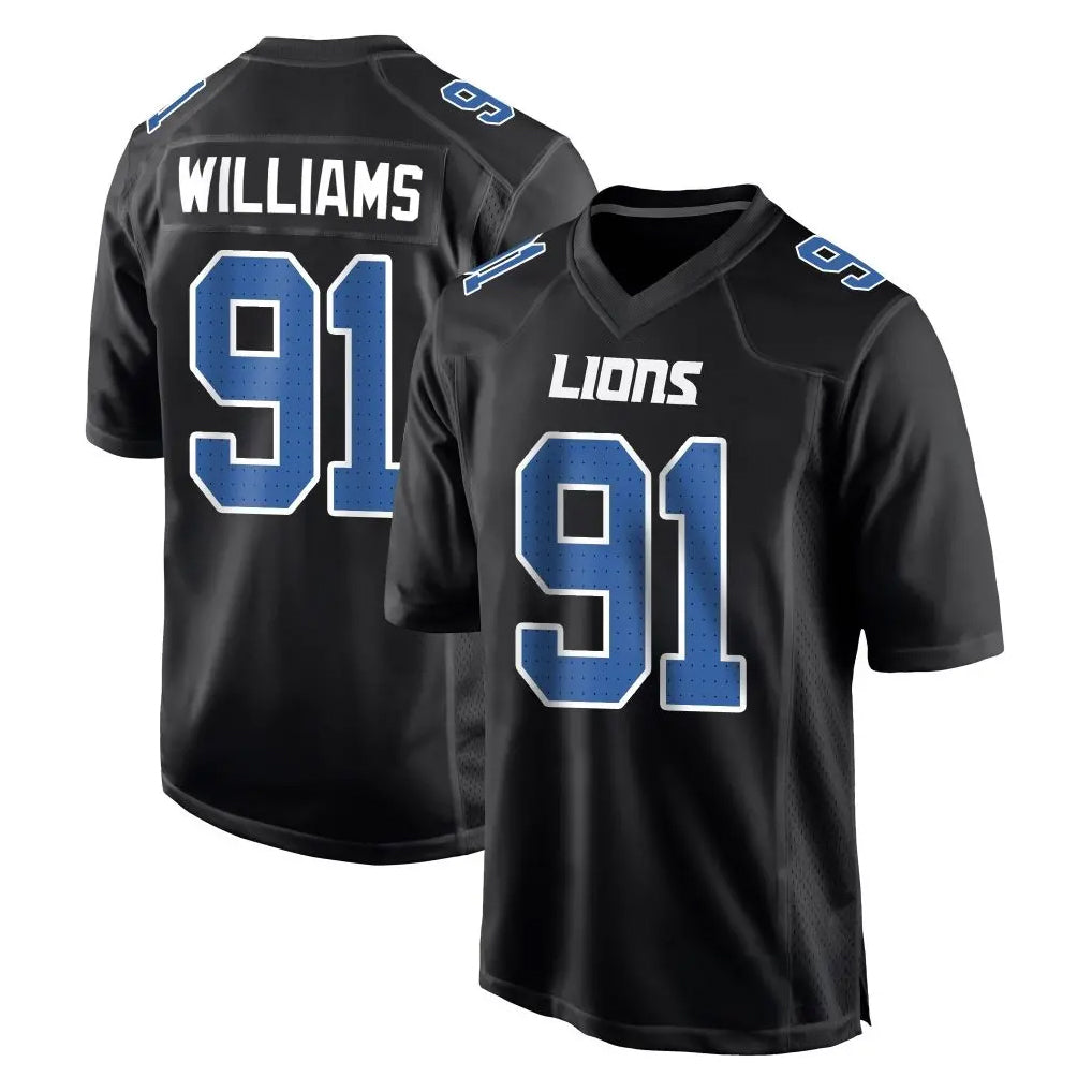 Choea D.Lions #91 Tyleik Williams Player Black Fashion Home Game Stitched Jerseys