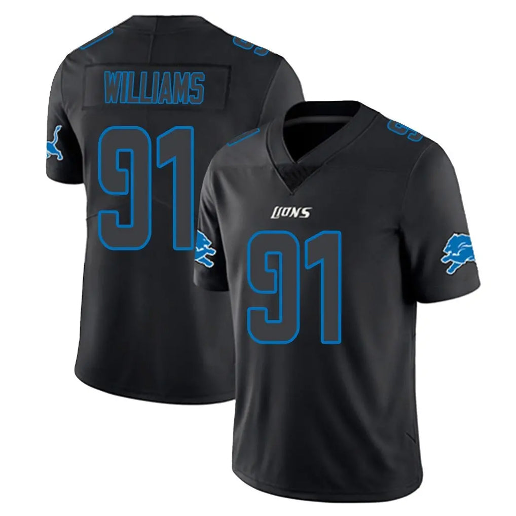 Choea D.Lions #91 Tyleik Williams Player Black Impact Limited Home Game Stitched Jerseys