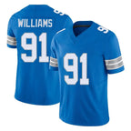 Choea D.Lions #91 Tyleik Williams Player Blue Limited Vapor F.U.S.E. Alternate Home Game Stitched Jerseys