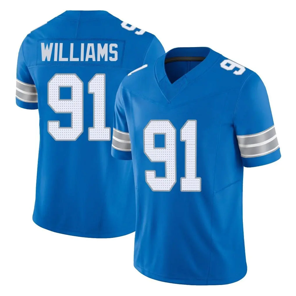 Choea D.Lions #91 Tyleik Williams Player Blue Limited Vapor F.U.S.E. Alternate Home Game Stitched Jerseys