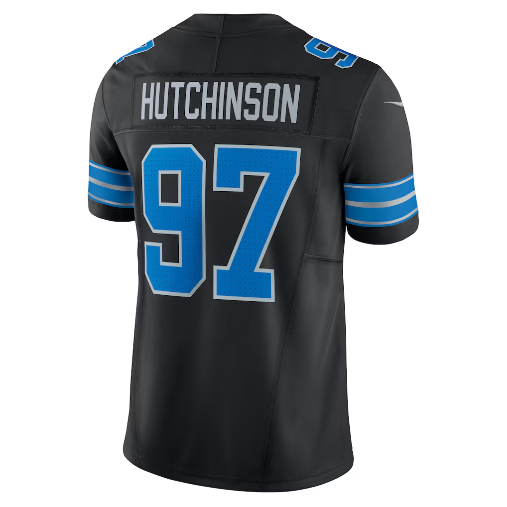 Choea D.Lions #97 Aidan Hutchinson Black 2nd Alternate Vapor F.U.S.E. Limited Stitched Jerseys