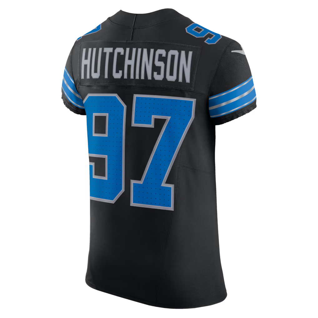Choea D.Lions #97 Aidan Hutchinson Black Alternate Vapor F.U.S.E. Elite Stitched Jerseys