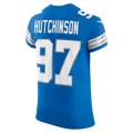 Choea D.Lions #97 Aidan Hutchinson Blue Team Vapor F.U.S.E. Elite Stitched Jerseys