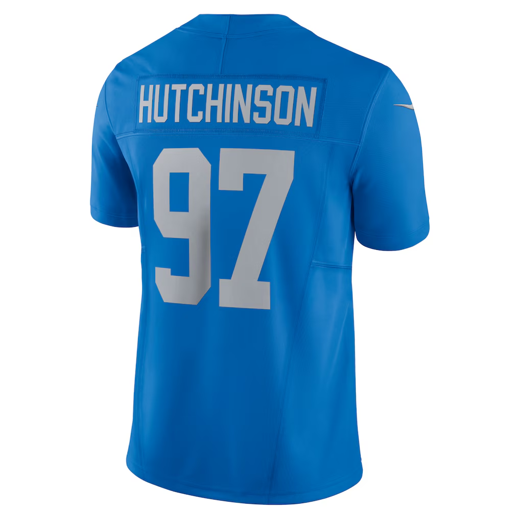 Choea D.Lions #97 Aidan Hutchinson Blue Vapor F.U.S.E. Alternate Limited Stitched Jerseys