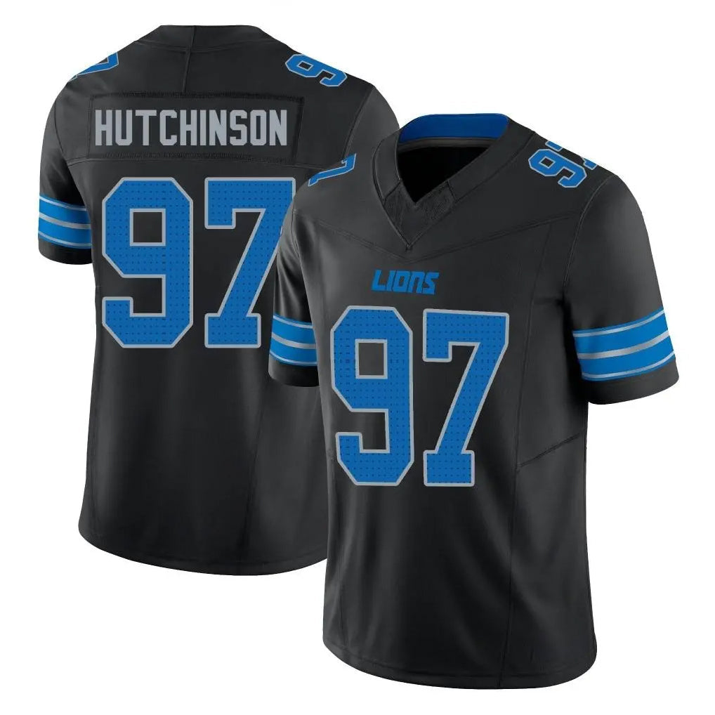 Choea D.Lions #97 Aidan Hutchinson Player Black Alternate Vapor F.U.S.E. Limited Home Game Stitched Jerseys