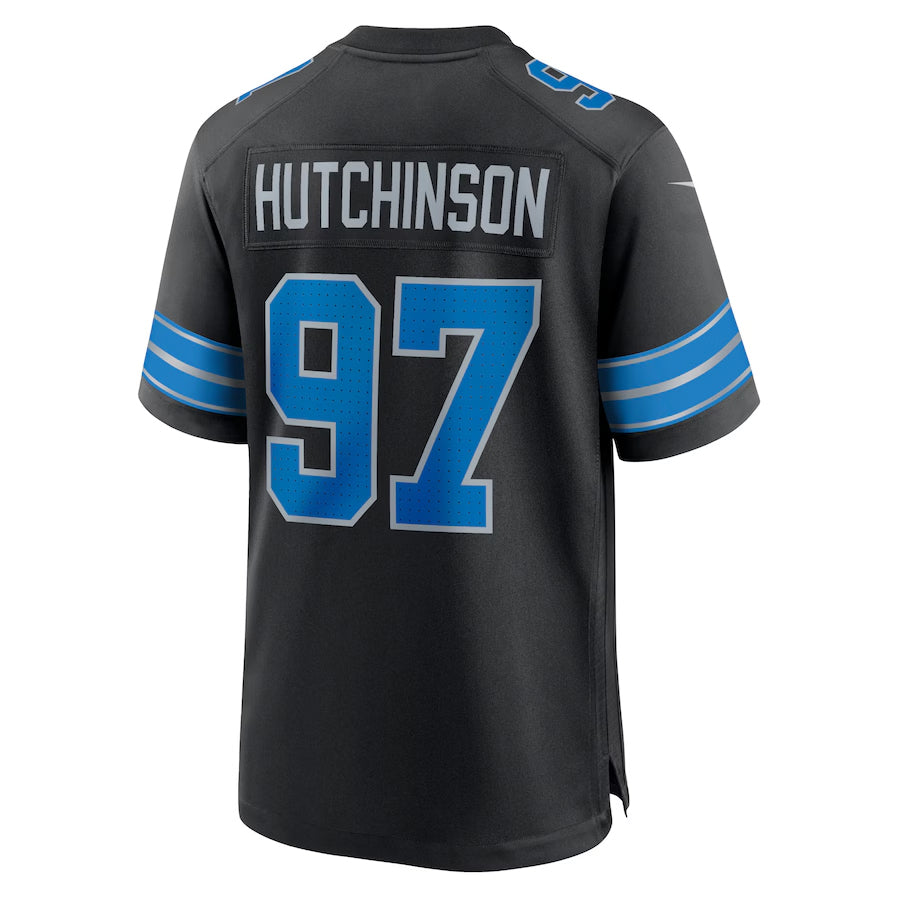 Choea D.Lions #97 Aidan Hutchinson Player Black Home Game Stitched Jerseys