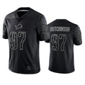 Choea D.Lions #97 Aidan Hutchinson Player Black REFLECTIVE Limited Stitched Jerseys