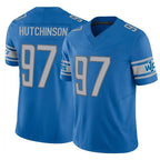 Choea D.Lions #97 Aidan Hutchinson Player Blue Vapor F.U.S.E. Limited Home Game Stitched Jerseys
