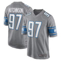 Choea D.Lions #97 Aidan Hutchinson Player Gray Home Game Stitched Jerseys