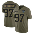 Choea D.Lions #97 Aidan Hutchinson Player Olive 2025 Salute To Service Limited Home Game Stitched Jerseys