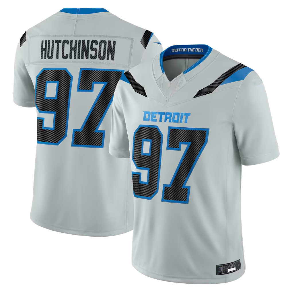 Choea D.Lions #97 Aidan Hutchinson Silver 2026 Rivalries Collection Limited Stitched Jerseys