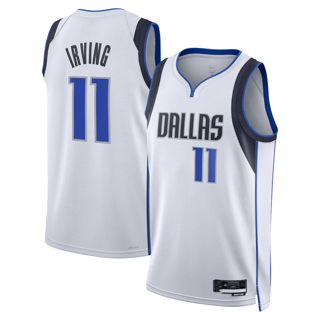 Choea D.Mavericks #11 Kyrie Irving White  Association Edition Swingman Stitched Jerseys