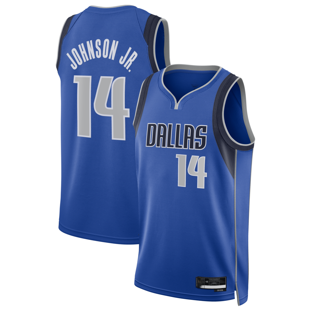 Choea D.Mavericks #14 Morez Johnson Jr. Blue Swingman Jerseys - Icon Edition