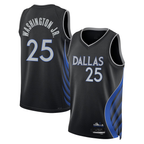 Choea D.Mavericks #25 P.J. Washington Jr. Black 2025-2026 City Edition Swingman Stitched Jerseys