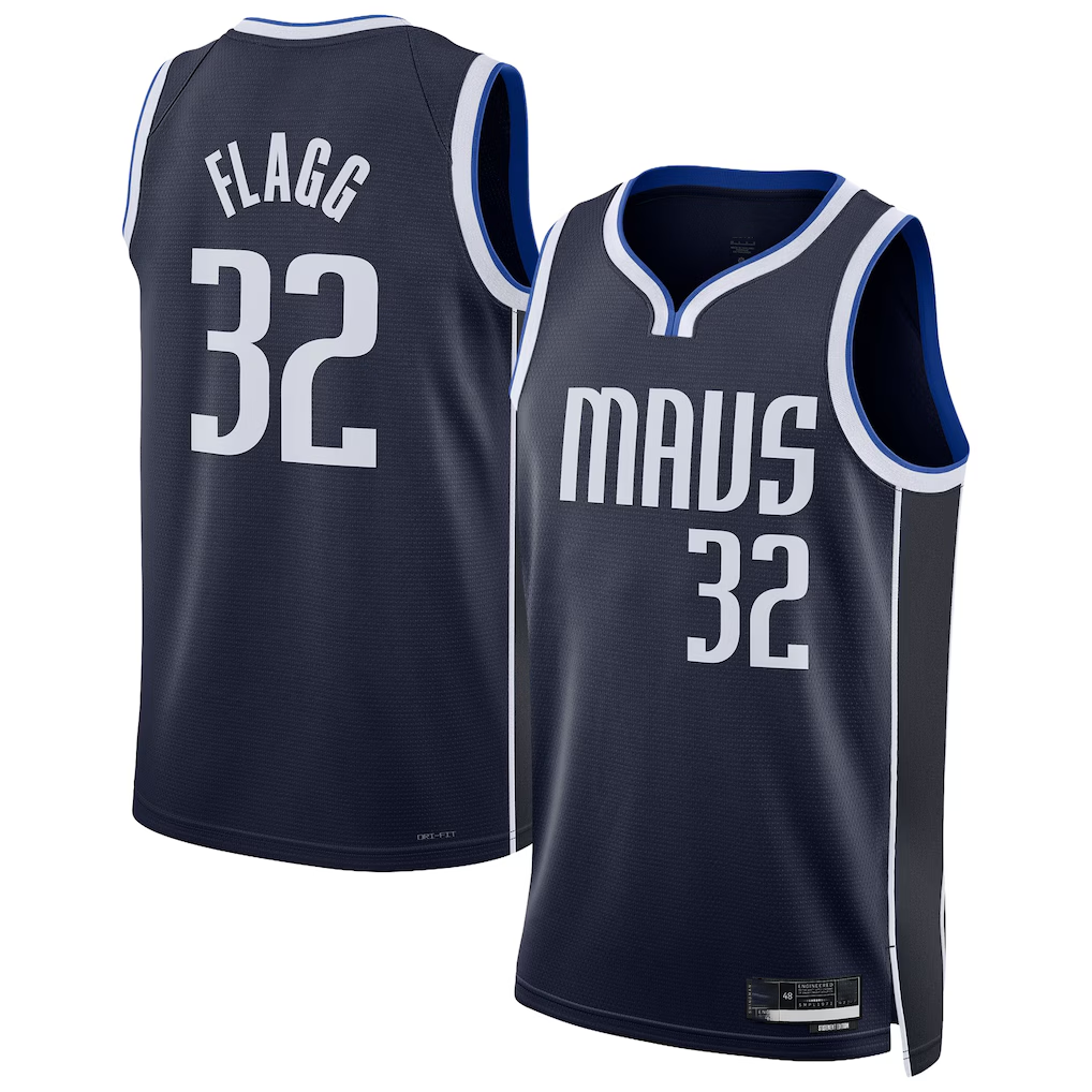 Choea D.Mavericks #32 Cooper Flagg  Navy Swingman Jerseys - Statement Edition