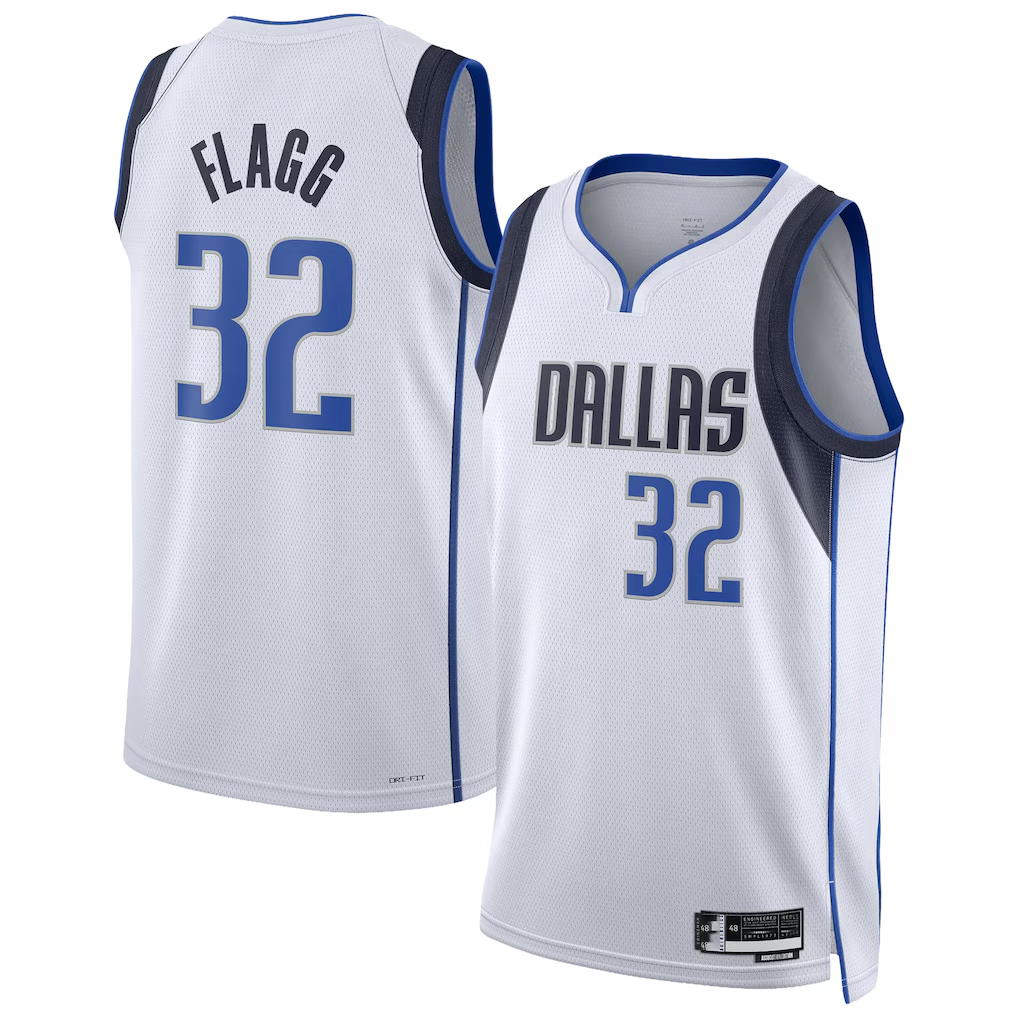 Choea D.Mavericks #32 Cooper Flagg White Swingman Player Jerseys - Association Edition