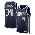 Choea D.Mavericks #34 Santi Aldama Navy Statement Edition Swingman Stitched Jerseys