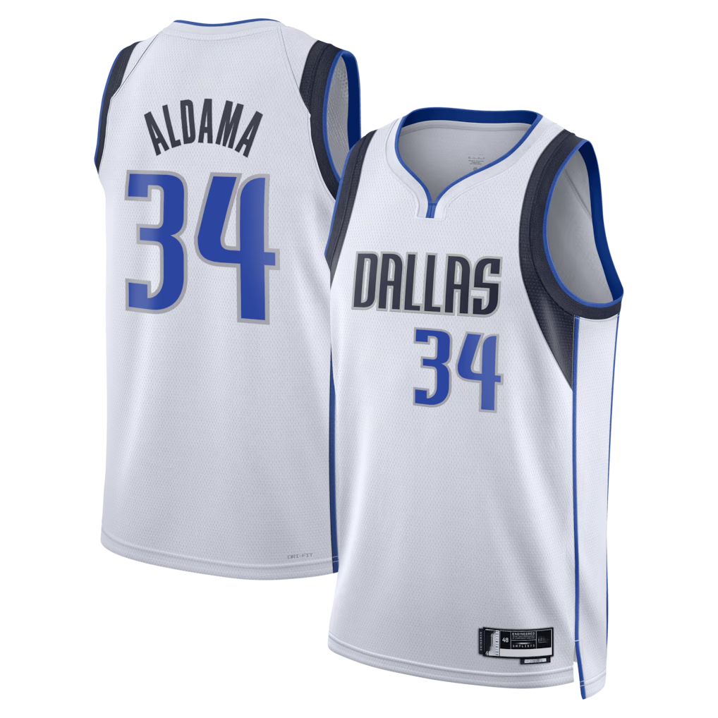 Choea D.Mavericks #34 White Santi Aldama Association Edition Swingman Stitched Jerseys