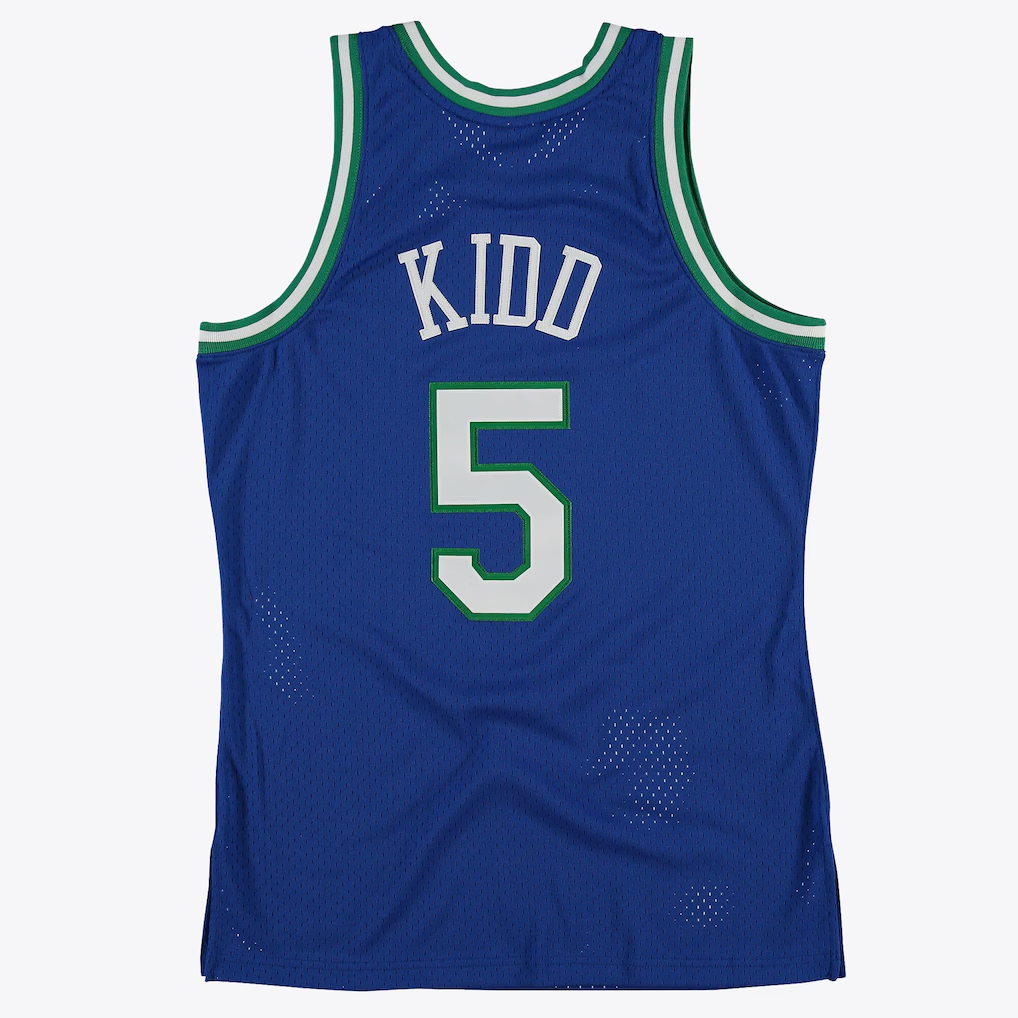 Choea D.Mavericks #5 Jason Kidd Royal 1997 Hardwood Classics Road Swingman  By Mitchell & Ness Stitched Jerseys