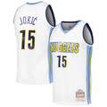 Choea D.Nuggets #15 Nikola Jokic Mitchell & Ness White 2016-17 Throwback Swingman Jerseys