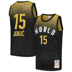 Choea D.Nuggets #15 Nikola Jokic Rising Stars Challenge Mitchell & Ness Black Hardwood Classics Swingman Jerseys