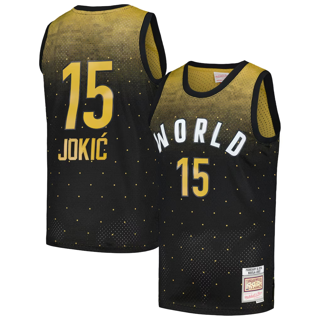 Choea D.Nuggets #15 Nikola Jokic Rising Stars Challenge Mitchell & Ness Black Hardwood Classics Swingman Jerseys
