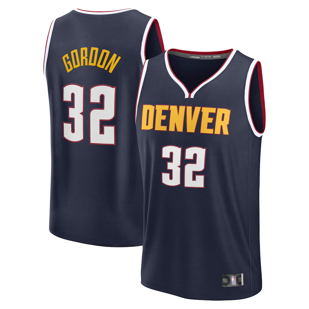 Choea D.Nuggets #32 Aaron Gordon Navy Fast Break Replica Player Jerseys - Icon Edition