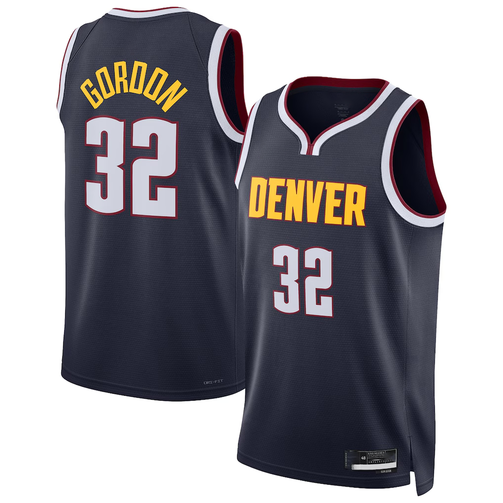 Choea D.Nuggets #32 Aaron Gordon Navy Swingman Jerseys - Icon Edition