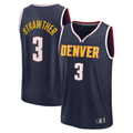 Choea D.Nuggets #3 Julian Strawther Navy Fast Break Replica Player Jerseys - Icon Edition