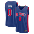 Choea D.Pistons #0 Jalen Duren  Blue Fast Break Replica Jerseys - Icon Edition