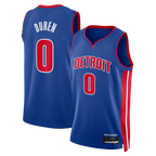 Choea D.Pistons #0 Jalen Duren Blue Swingman Jerseys - Icon Edition