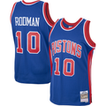 Choea D.Pistons #10 Dennis Rodman Mitchell & Ness Royal 198889 Hardwood Classics Swingman Jerseys