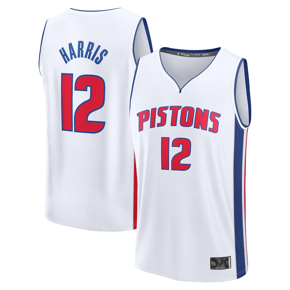 Choea D.Pistons #12 Tobias Harris  White Fast Break Replica Player Jerseys - Association Edition